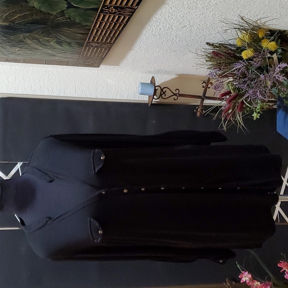 3X FOREVER 21 LONGSLEEVE, BUTTON UP MID-SLEEVE BLACK DRESS SHIRT - Picture 2 of 4